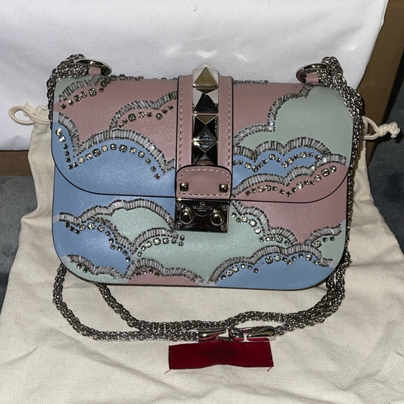 Valentino Garavani Handbags - RARE Valentino rock studd with rhinestones n baguettes gorgeous handbag dust bag
